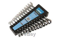 LASER TOOLS RATCHETING RING SPANNER WRENCH SET 8mm -19mm Fully Polished