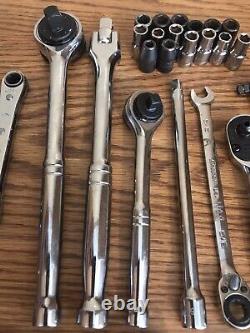 Lot Of Aircraft tools 1/4 3/8 Drive Hi Torque Hi Lok Roller Ratchet Wrench Set