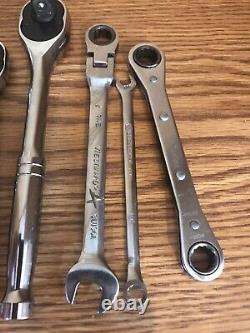 Lot Of Aircraft tools 1/4 3/8 Drive Hi Torque Hi Lok Roller Ratchet Wrench Set