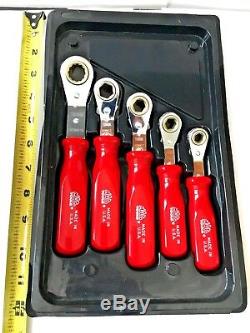 MAC TOOLS 5 mm PIECE METRIC/SAE. RATCHETING OFFSET WRENCHES WITH RED HANDLES