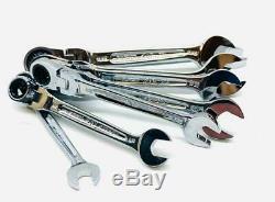MAC TOOLS SAE Flexible Head Ratcheting Wrench Set of 8 5/16 3/4 SRWF28PTB