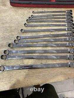 MAC TOOLS SRDBL1212PT 8-19mm Flex Head Ratcheting 12-Point Metric Wrench Set EUC