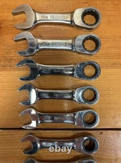 MATCO # S7GRBSM12 12 PIECE METRIC 8-19mm STUBBY COMBO RATCHETING WRENCH SET