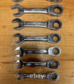 MATCO # S7GRBSM12 12 PIECE METRIC 8-19mm STUBBY COMBO RATCHETING WRENCH SET
