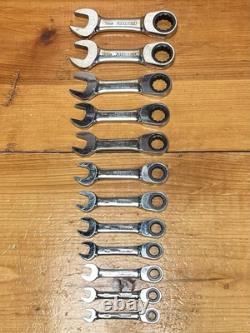 MATCO # S7GRBSM12 12 PIECE METRIC 8-19mm STUBBY COMBO RATCHETING WRENCH SET
