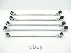 MONSTER MOBILE 5 Pc Metric Long Ratcheting Box Wrench Set Flex Head Reversible