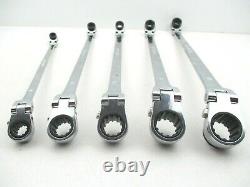 MONSTER MOBILE 5 Pc Metric Long Ratcheting Box Wrench Set Flex Head Reversible