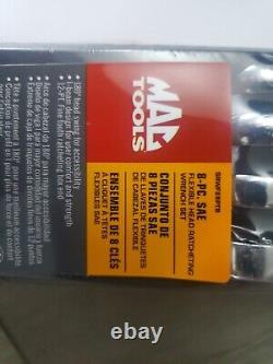 MacTools SRWF28PTB 8 Pc 12 Pt SAE Flexible Head Ratcheting Wrench Set