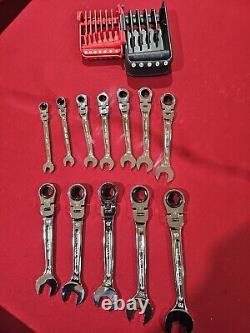 Mac Tools 12-PC. Metric Flex-Head Ratcheting Wrench Set 6-PT. With Holder 3C
