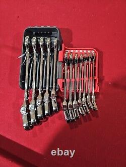 Mac Tools 12-PC. Metric Flex-Head Ratcheting Wrench Set 6-PT. With Holder 3C
