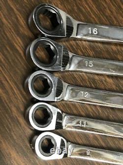 Mac Tools 5pc Double Box End Ratcheting Metric 6-PT Wrench set