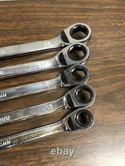 Mac Tools 5pc Double Box End Ratcheting Metric 6-PT Wrench set