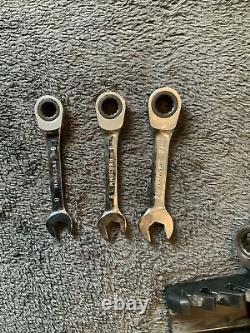 Mac Tools 8-19mm Stubby Reversible Ratcheting Wrench Set, Used