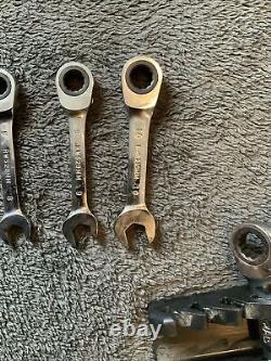 Mac Tools 8-19mm Stubby Reversible Ratcheting Wrench Set, Used