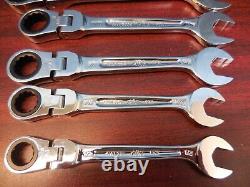 Mac Tools 8 Pc. SAE 12 Pt. Flexible Head Ratcheting Wrench Set FREE SHIPPING