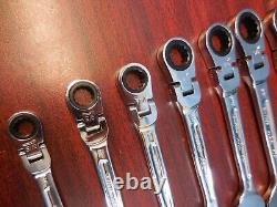 Mac Tools 8 Pc. SAE 12 Pt. Flexible Head Ratcheting Wrench Set FREE SHIPPING