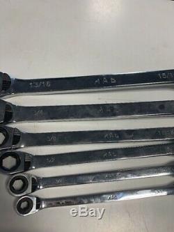 Mac Tools Box End Spine Snap Offset Sae Ratchet Wrench 6 Piece Set