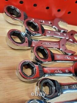 Mac Tools RWS6 8mm-19mm NICE Stubby 6-Point Reversible Ratcheting Wrench Set