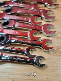 Mac Tools RWS6 8mm-19mm NICE Stubby 6-Point Reversible Ratcheting Wrench Set