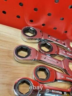 Mac Tools RWS6 8mm-19mm NICE Stubby 6-Point Reversible Ratcheting Wrench Set