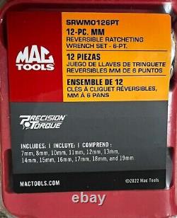 Mac Tools Reversible Ratcheting Wrench Set Metric 6pt SRWMO126PT