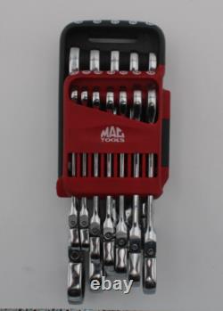 Mac Tools SRWMF212PTB 12-Piece Metric Flex Head Ratcheting Wrench Set 7 19mm