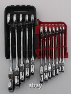 Mac Tools SRWMF212PTB 12-Piece Metric Flex Head Ratcheting Wrench Set 7 19mm