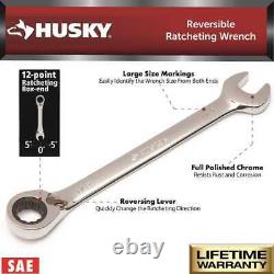 Master Metric and SAE Reversible Ratcheting Wrench Set (25-Piece)