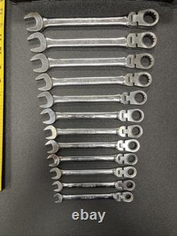 Matco 12pc S7GRFM12 72 Tooth Ratcheting Wrench Set Flex Head 8mm-19mm With Tray