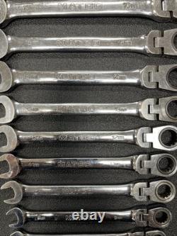 Matco 12pc S7GRFM12 72 Tooth Ratcheting Wrench Set Flex Head 8mm-19mm With Tray