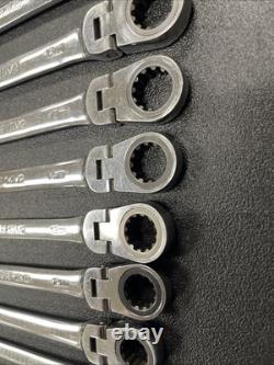 Matco 12pc S7GRFM12 72 Tooth Ratcheting Wrench Set Flex Head 8mm-19mm With Tray