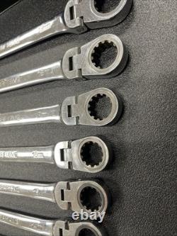 Matco 12pc S7GRFM12 72 Tooth Ratcheting Wrench Set Flex Head 8mm-19mm With Tray