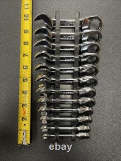Matco Tool S7GRBSM12 12PC METRIC STUBBY COMBINATION RATCHETING WRENCH SET 8-19MM
