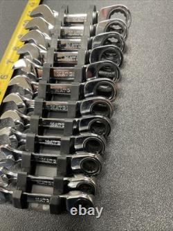 Matco Tool S7GRBSM12 12PC METRIC STUBBY COMBINATION RATCHETING WRENCH SET 8-19MM