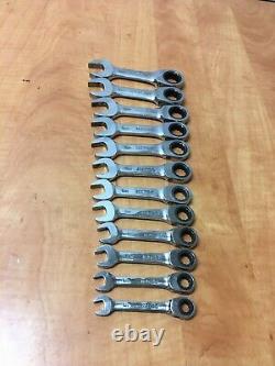 Matco Tool S7GRBSM12 12PC METRIC STUBBY COMBINATION RATCHETING WRENCH SET 8-19MM