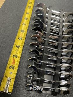 Matco Tool S7GRBSM12 12PC METRIC STUBBY COMBINATION RATCHETING WRENCH SET 8-19MM