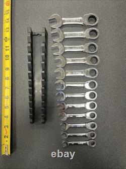 Matco Tool S7GRBSM12 12PC METRIC STUBBY COMBINATION RATCHETING WRENCH SET 8-19MM
