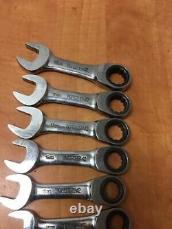 Matco Tool S7GRBSM12 12PC METRIC STUBBY COMBINATION RATCHETING WRENCH SET 8-19MM