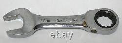 Matco Tool S7GRBSM12 9PC Metric Stubby Combination Ratcheting Wrench Set 10-19MM
