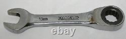 Matco Tool S7GRBSM12 9PC Metric Stubby Combination Ratcheting Wrench Set 10-19MM