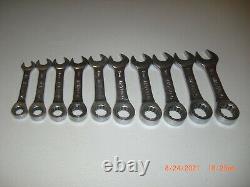 Matco Tools 10 Piece Stubby Metric Ratcheting Wrench Set 10mm 19mm