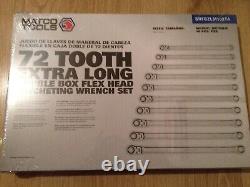 Matco Tools 10pc Extra Long Double Box Flex Head Ratcheting Wrench Set New seal