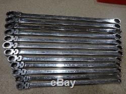 Matco Tools 12 PIECE 0° FLEX RATCHETING EXTRA LONG WRENCH SET SRFBZLM102TA