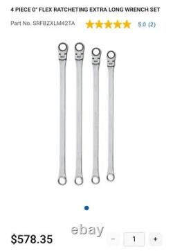 Matco Tools 4 PIECE 0° FLEX RATCHETING EXTRA LONG WRENCH SET, 16-18