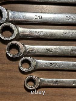 Matco Tools Ratcheting Wrench Set Standard Double Boxed End 7 Piece Set GRBL