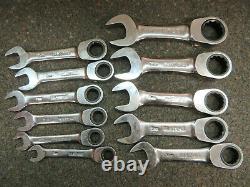 Matco Tools S7GRBSM12 11 PIECE STUBBY COMBO METRIC RATCHETING WRENCH SET12