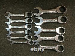 Matco Tools S7GRBSM12 11 PIECE STUBBY COMBO METRIC RATCHETING WRENCH SET12