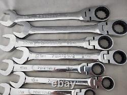 Matco Tools S7GRFM16, Metric Flexible Combo Ratchet Wrench Set, 16Pc 72Tooth