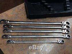 Matco Tools SRRFXLM52T XL Double Box Flex Head Ratcheting Wrench Set, 5-pc