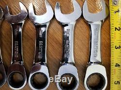 Matco Tools USA Ratcheting Wrench Set Metric Stubby Short 8mm-19mm 12 piece